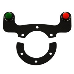 Ultralekki panel RRS na 2 dodatkowe przyciski kierownicy sportowej - carbon