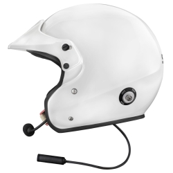 Kask rajdowy otwarty Stilo Sport Jet Plus FIA HANS - biały - interkom WRC